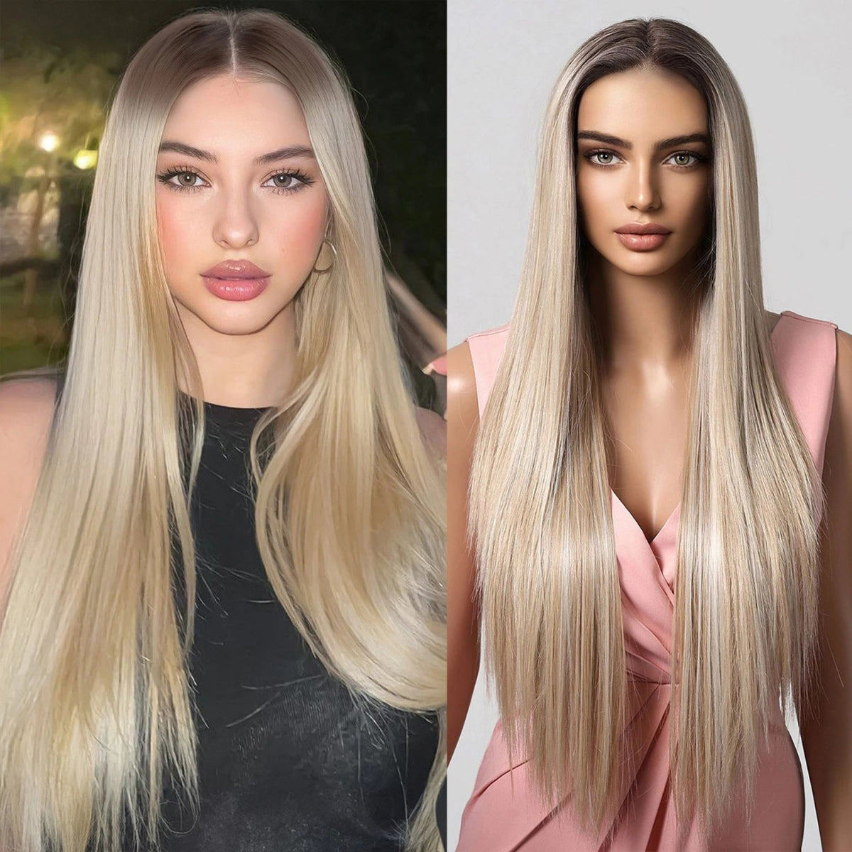 Natural Long Wavy Lace Frontal Wig - HairNjoy