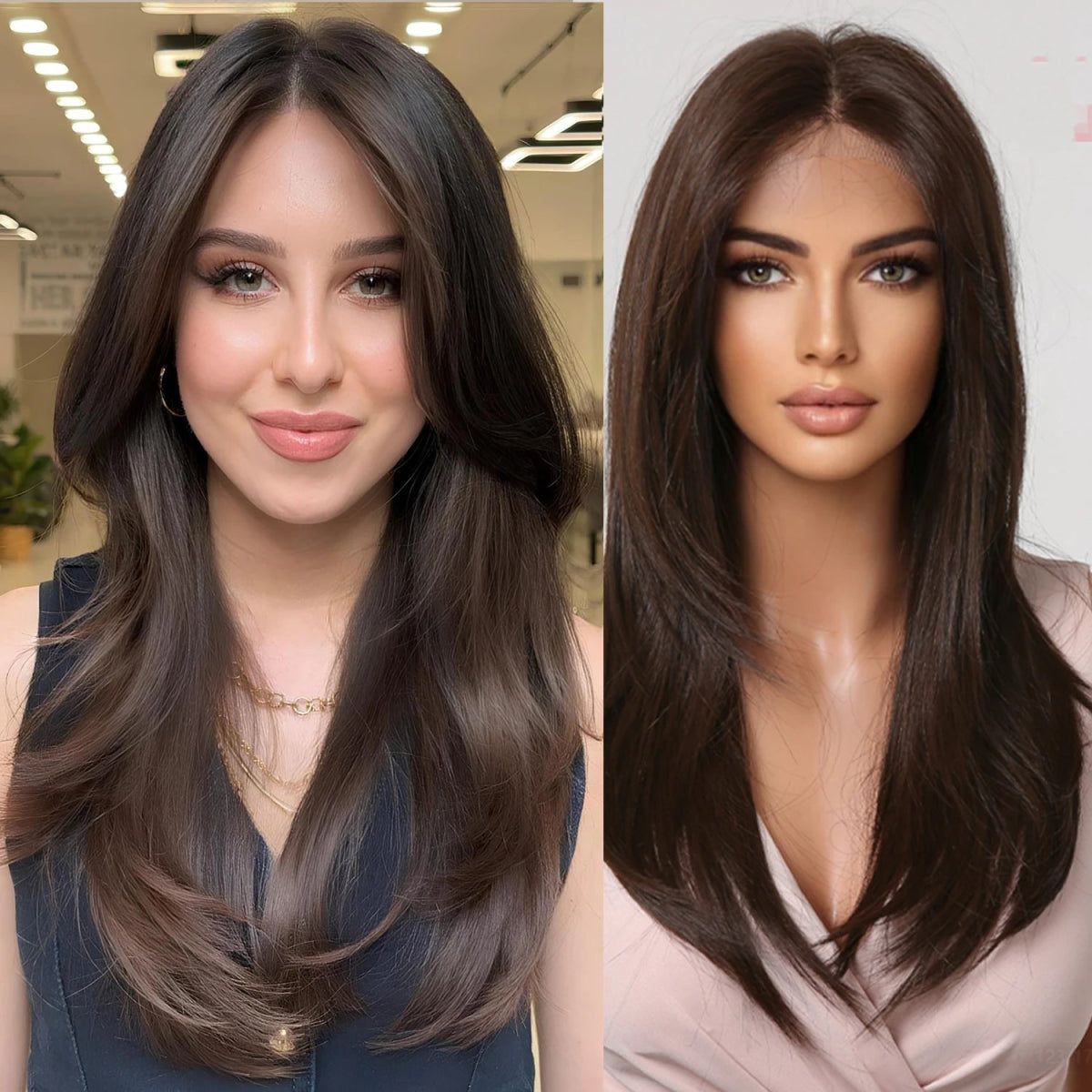 Natural Long Wavy Lace Frontal Wig - HairNjoy