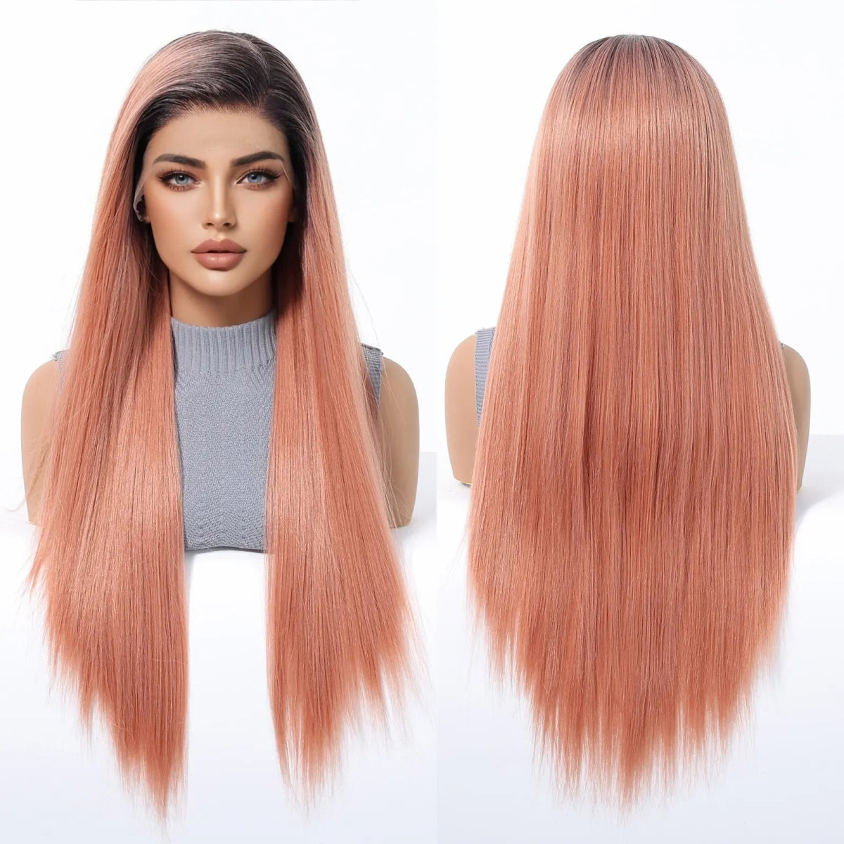 Natural Long Wavy Lace Frontal Wig - HairNjoy