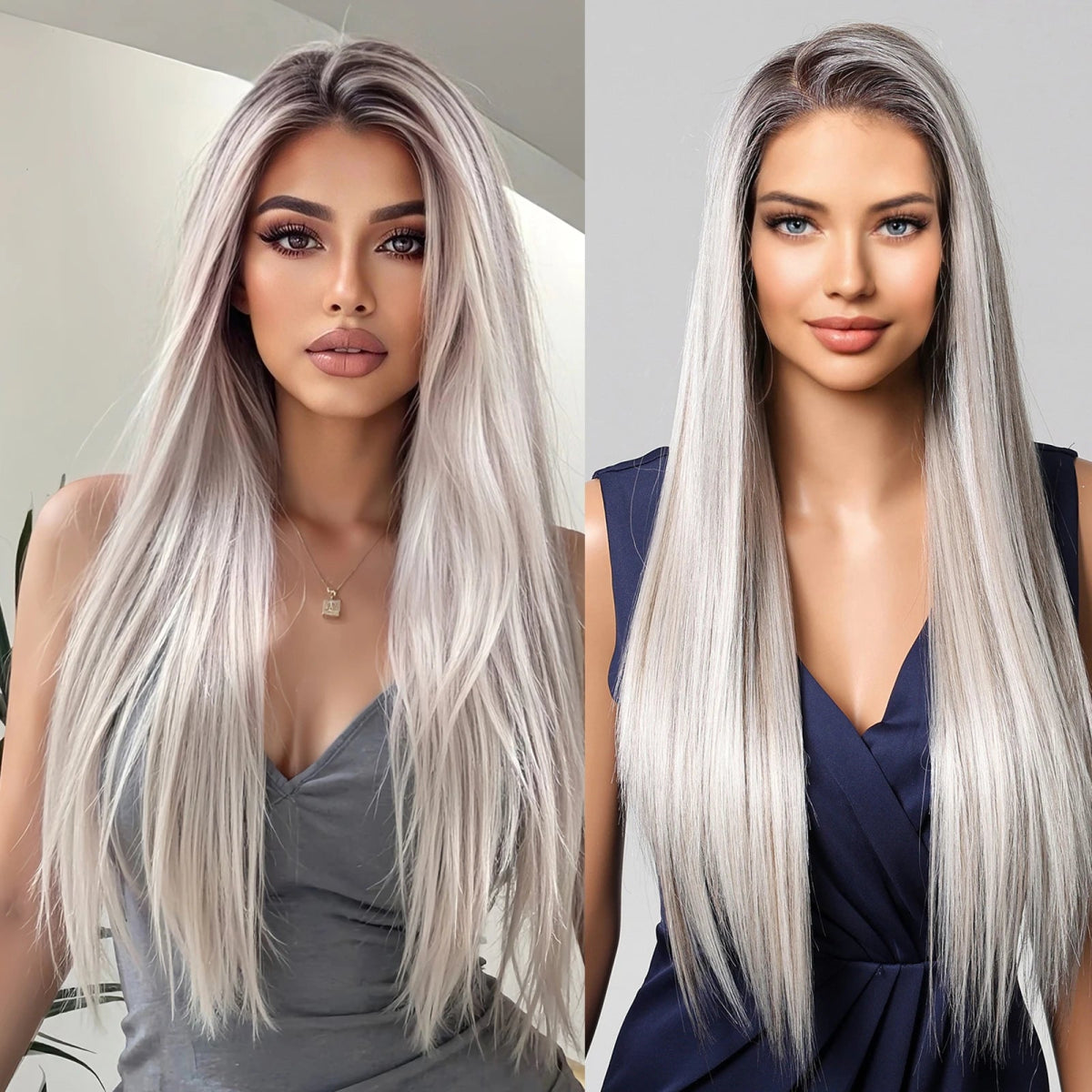 Natural Long Wavy Lace Frontal Wig - HairNjoy