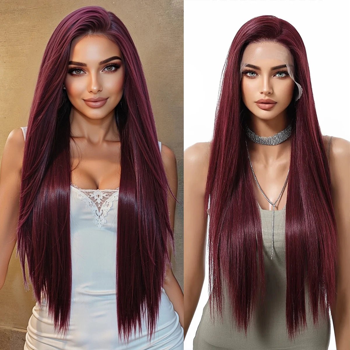 Natural Long Wavy Lace Frontal Wig - HairNjoy