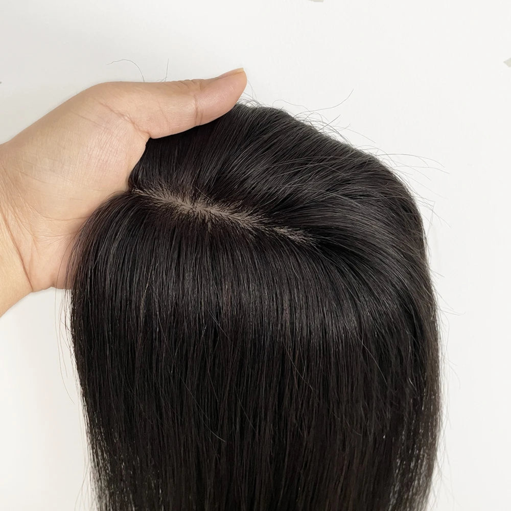 Natural Silk Base Human Hair Topper - HairNjoy