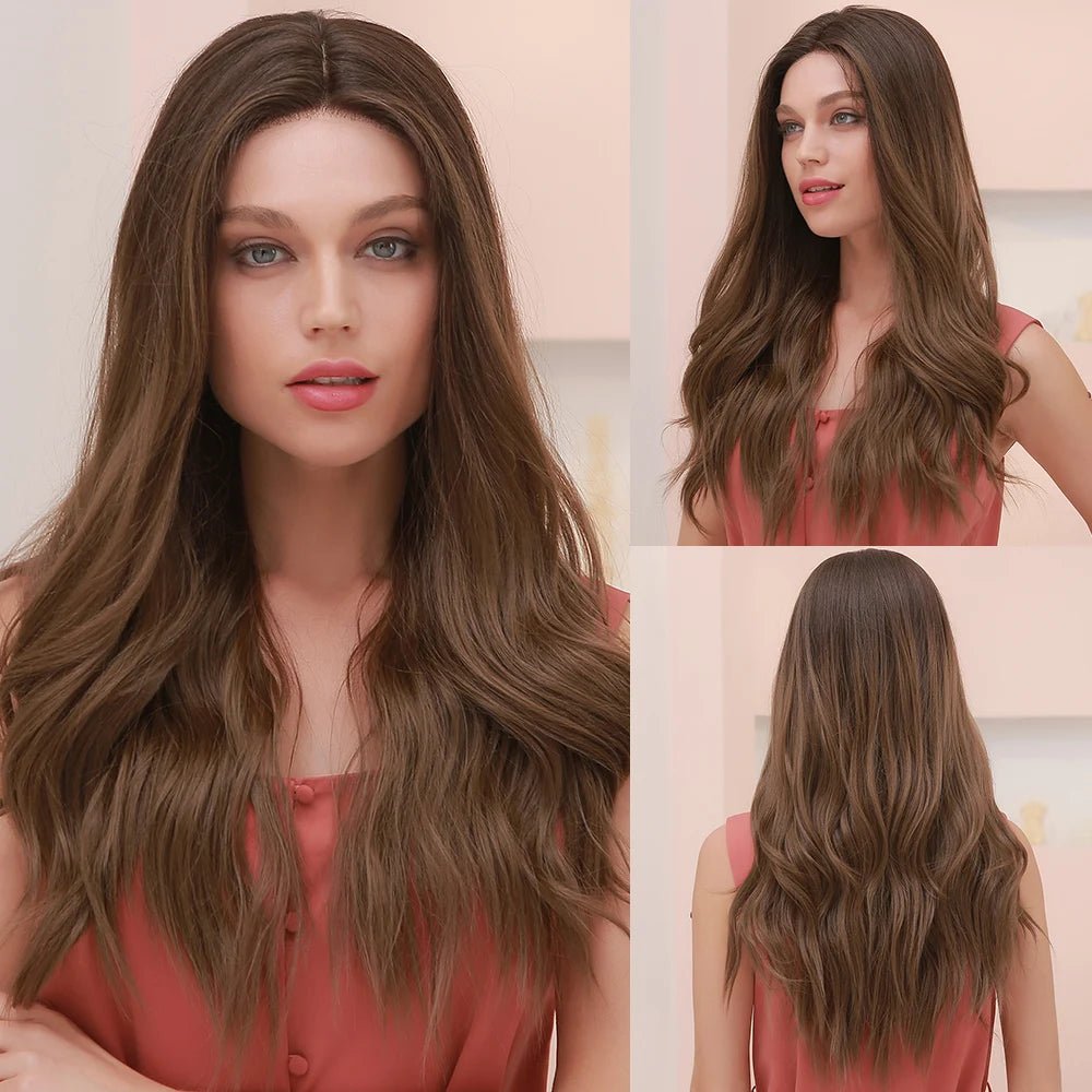Natural Wavy Lace Synthetic Wig - HairNjoy