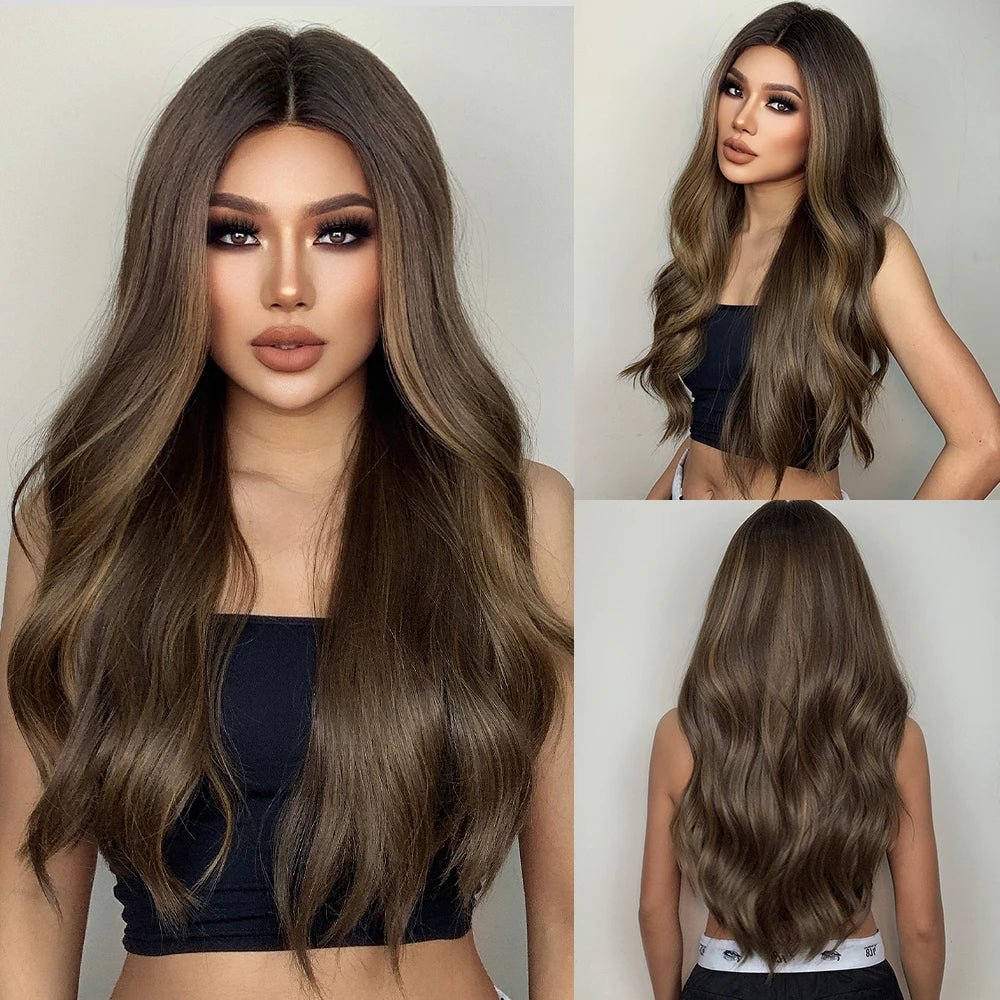 Natural Wavy Lace Synthetic Wig - HairNjoy