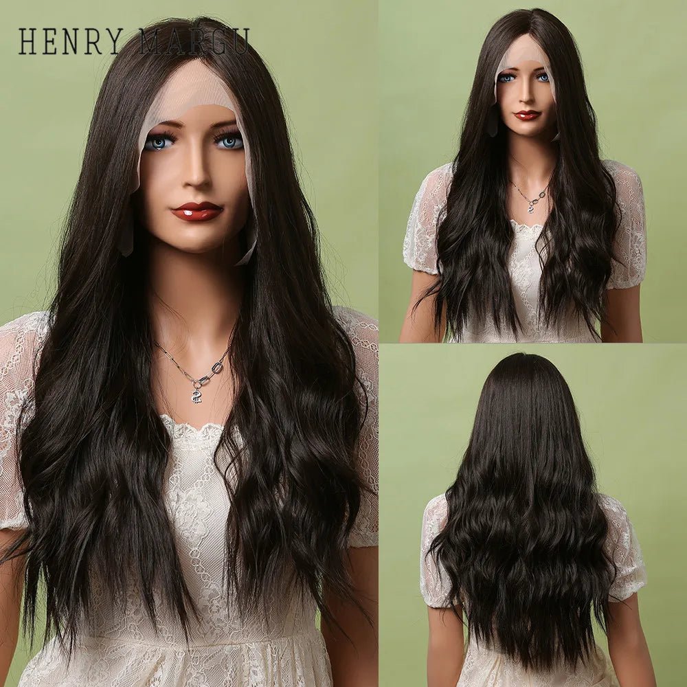 Natural Wavy Lace Synthetic Wig - HairNjoy