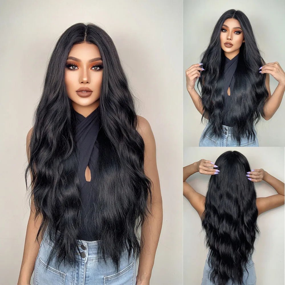 Natural Wavy Lace Synthetic Wig - HairNjoy