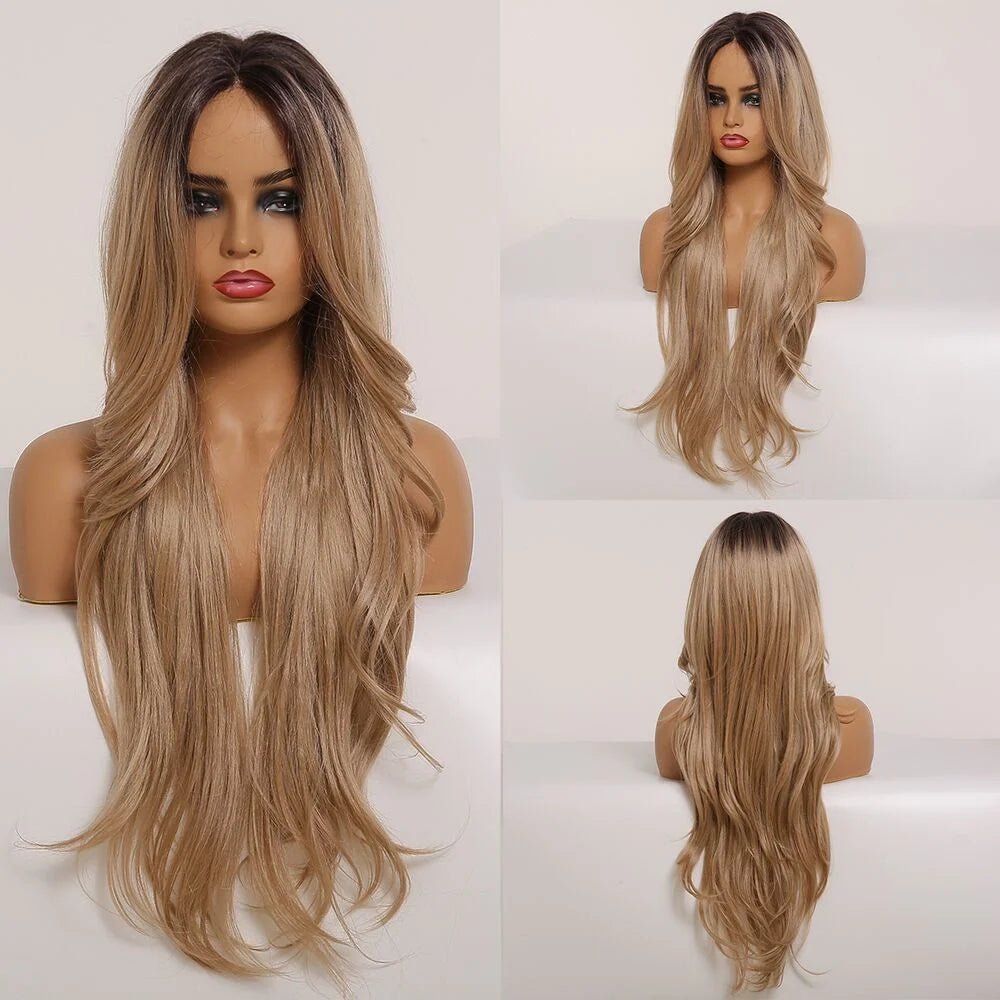 Natural Wavy Lace Synthetic Wig - HairNjoy