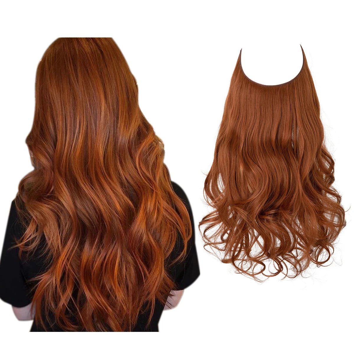 No Clip Fish Line One Piece Wavy Hair Extension - HairNjoy