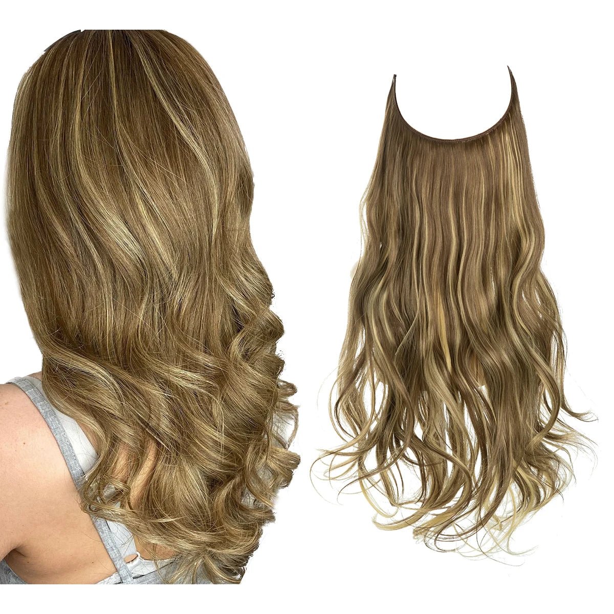 No Clip Fish Line One Piece Wavy Hair Extension - HairNjoy
