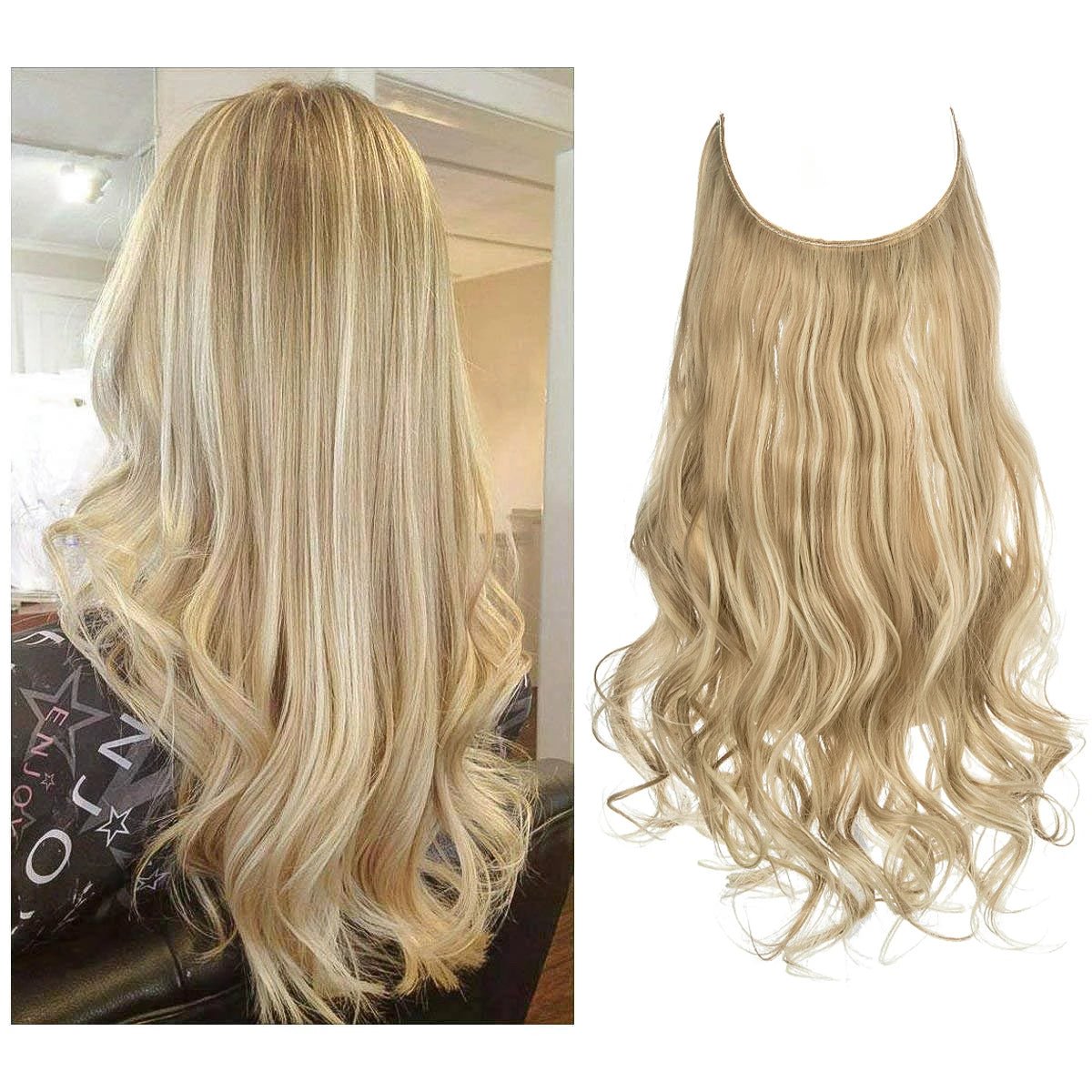 No Clip Fish Line One Piece Wavy Hair Extension - HairNjoy
