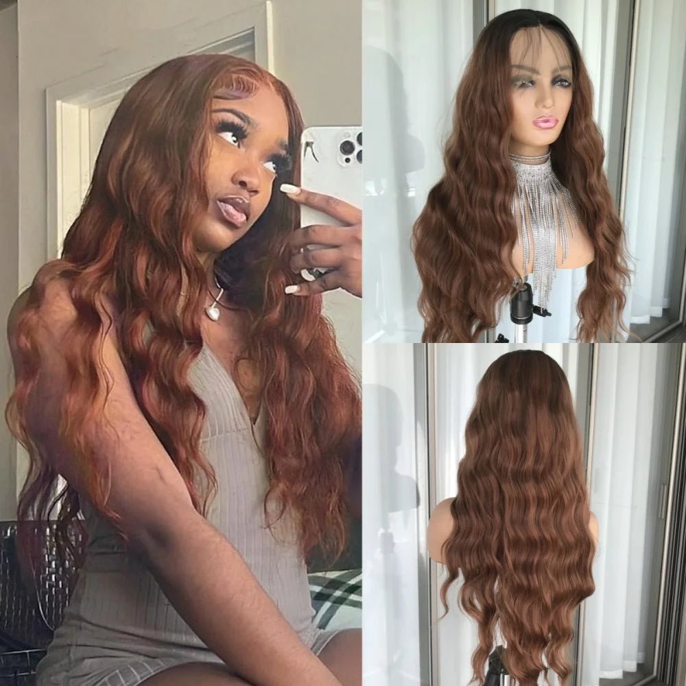 Ombre Ash Gray Deep Wave Lace Wig - HairNjoy