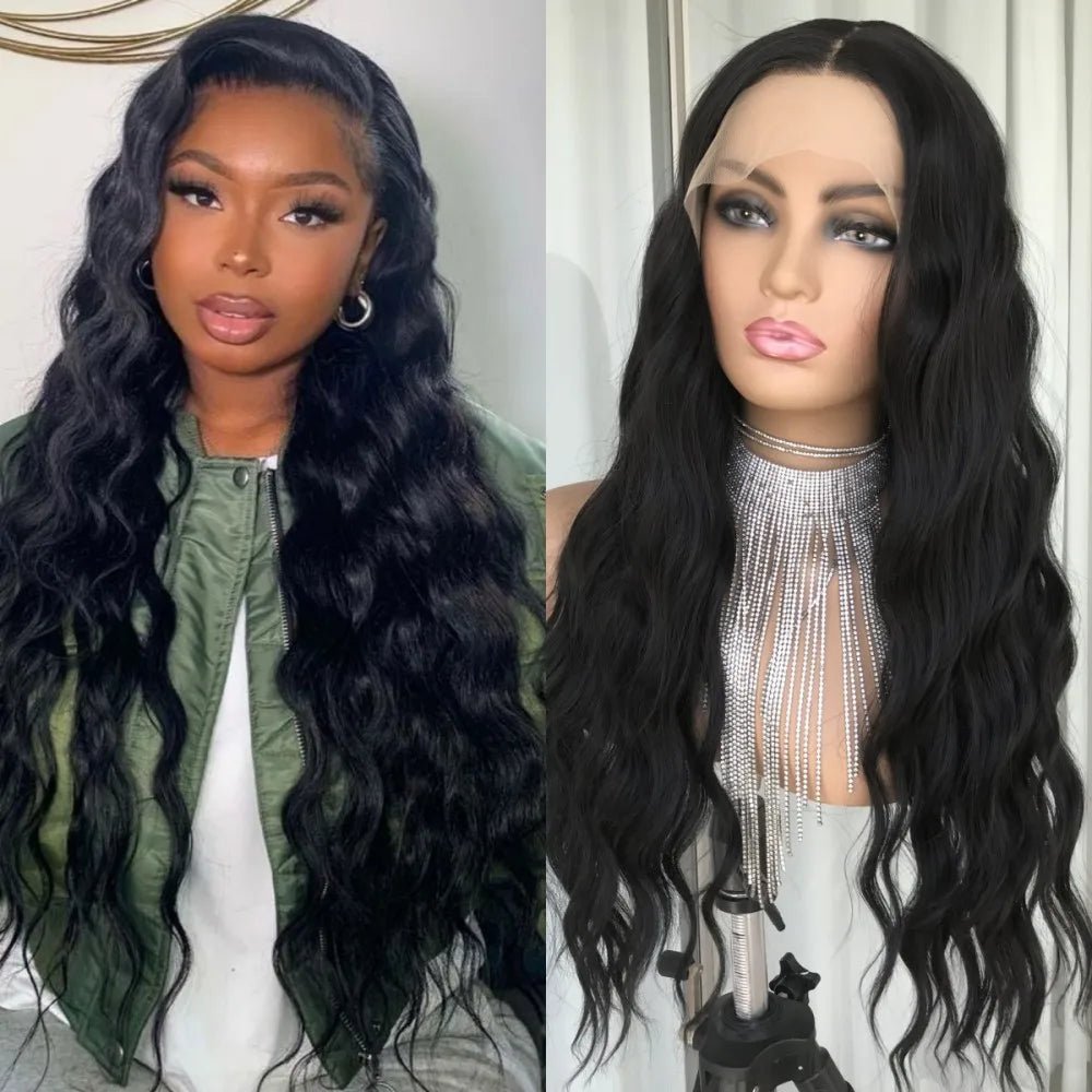 Ombre Ash Gray Deep Wave Lace Wig - HairNjoy