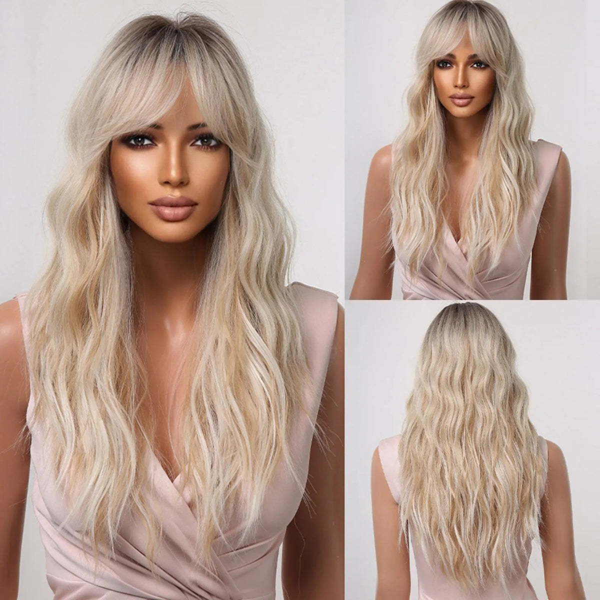 Ombre Long Wavy Synthetic Wig - HairNjoy