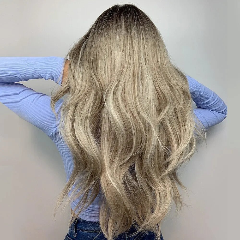 Ombre Long Wavy Synthetic Wig - HairNjoy