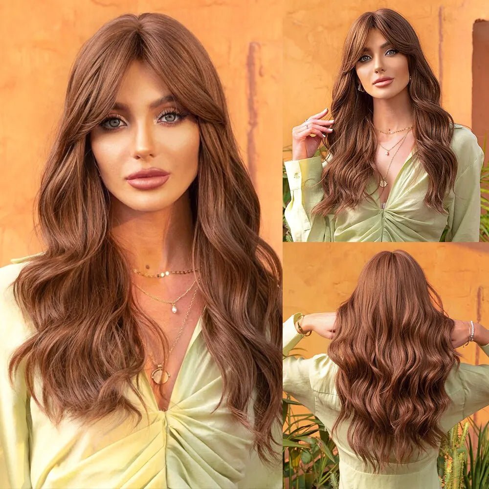 Ombre Long Wavy Synthetic Wig - HairNjoy