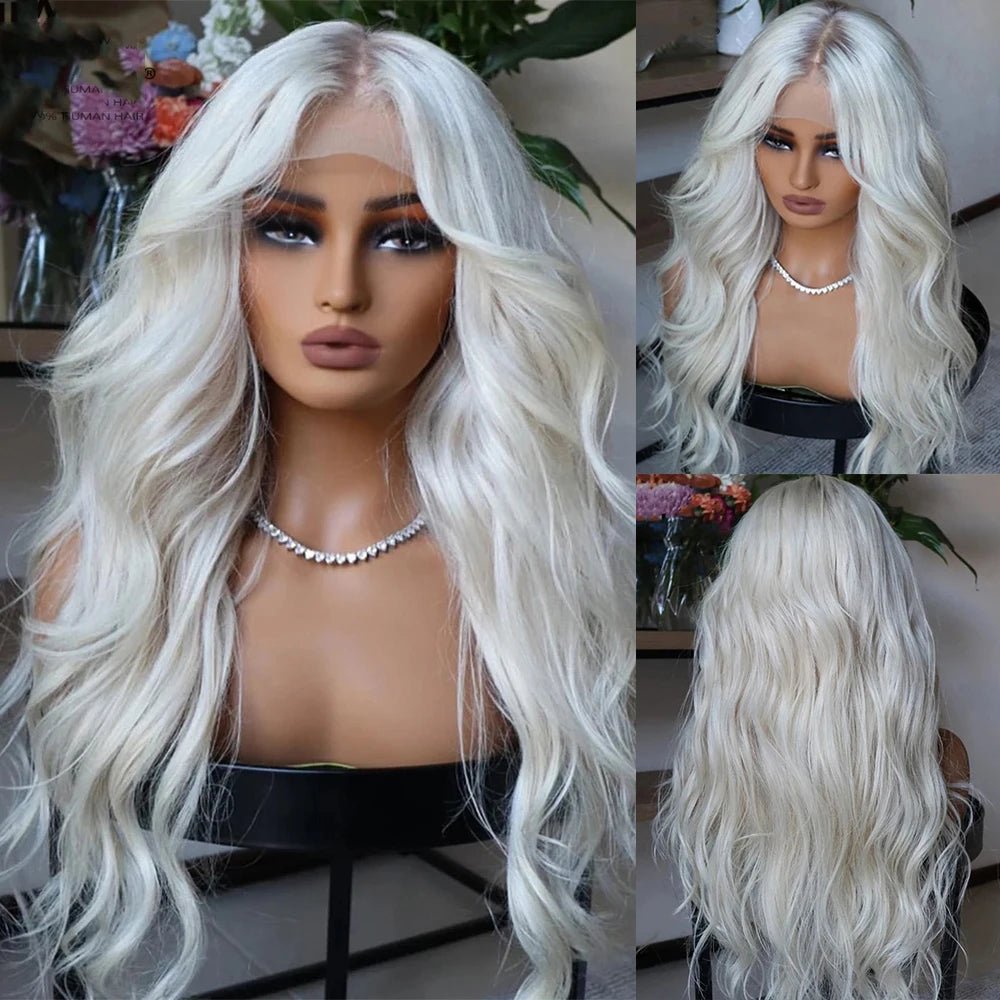 Platinum Blonde Body Wave Wig - HairNjoy