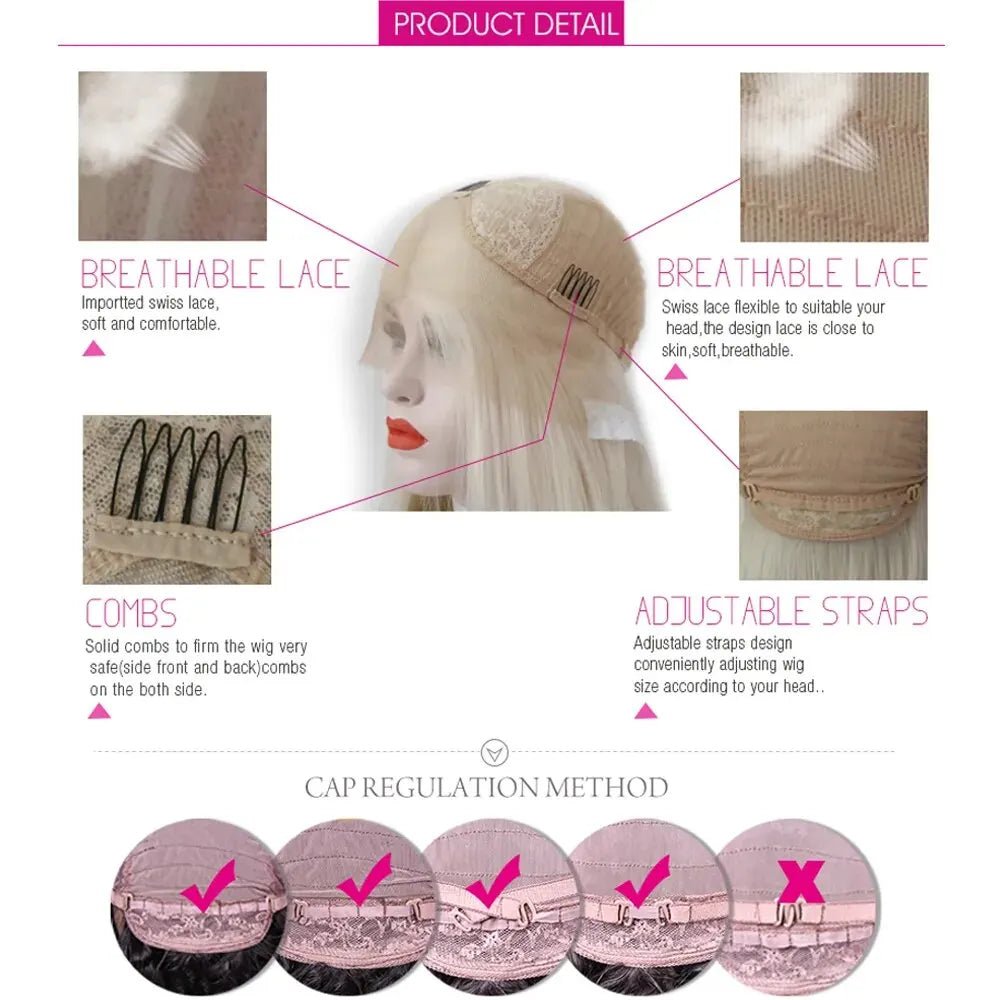 Platinum Blonde Synthetic Wig - HairNjoy