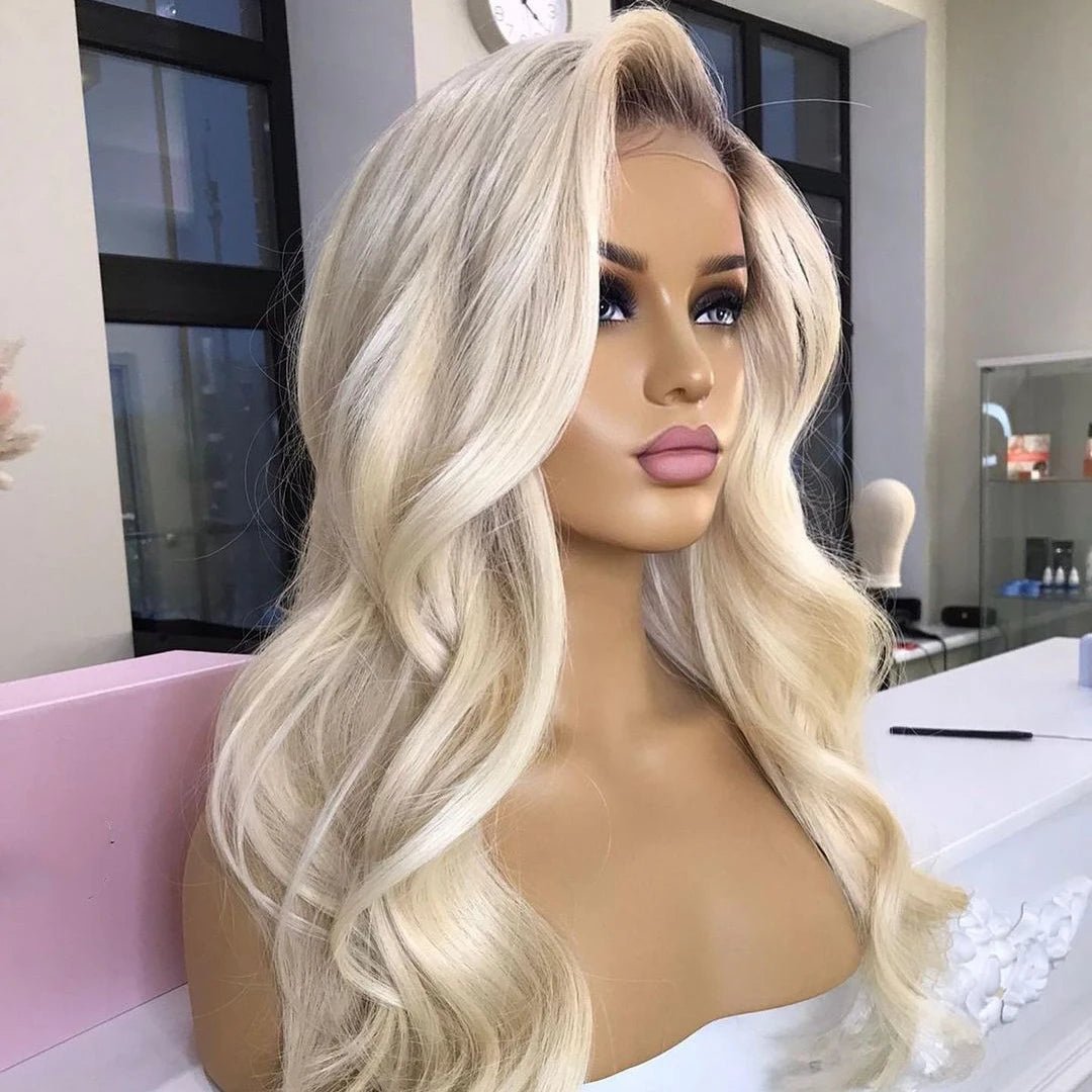 Platinum Blonde Wavy Locks - HairNjoy