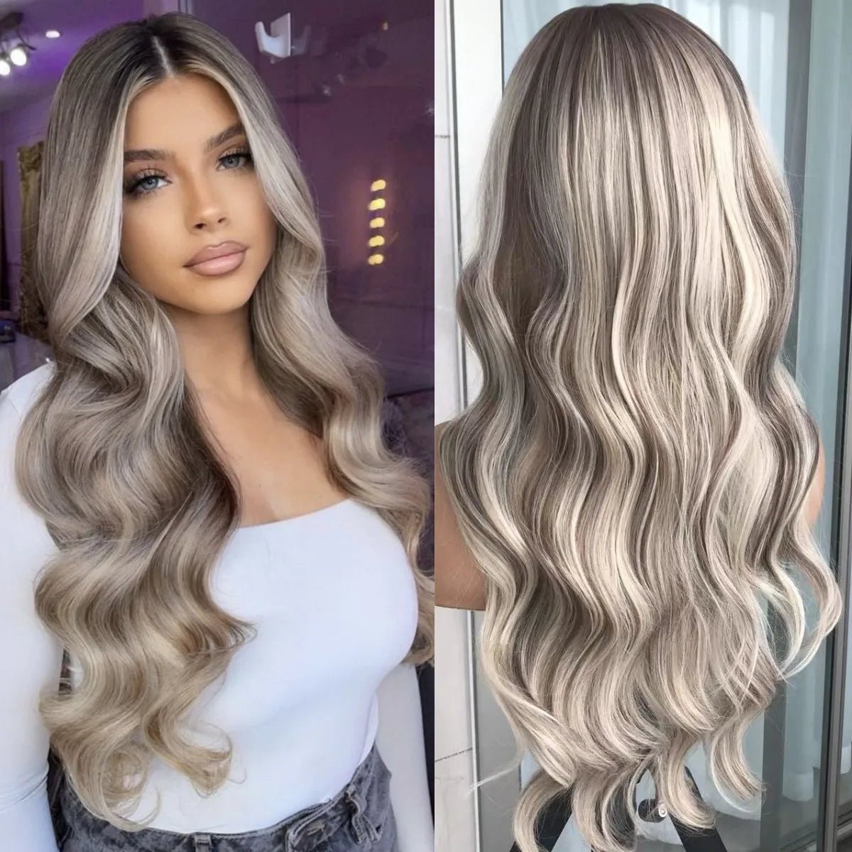 Pre - Plucked Lace Front Wavy Hair Wig - HairNjoy