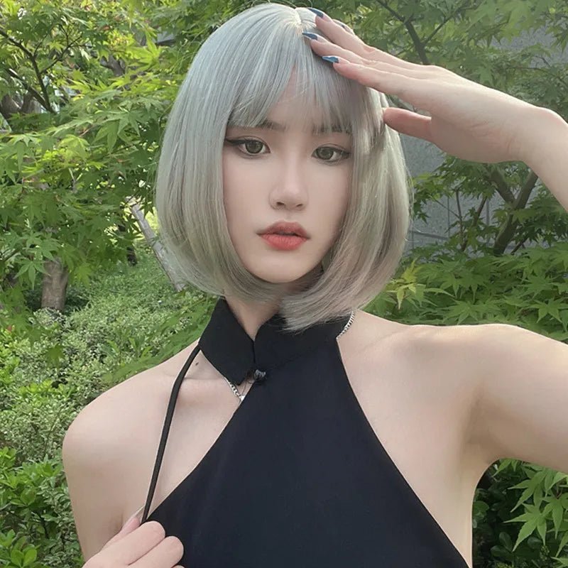 Short Bob Straight Synthetic Wig - HairNjoy