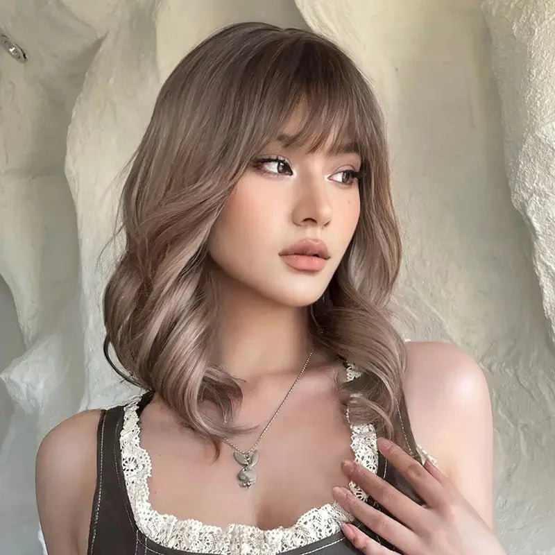 Short Curly Bob Wigs with Bangs - HairNjoy