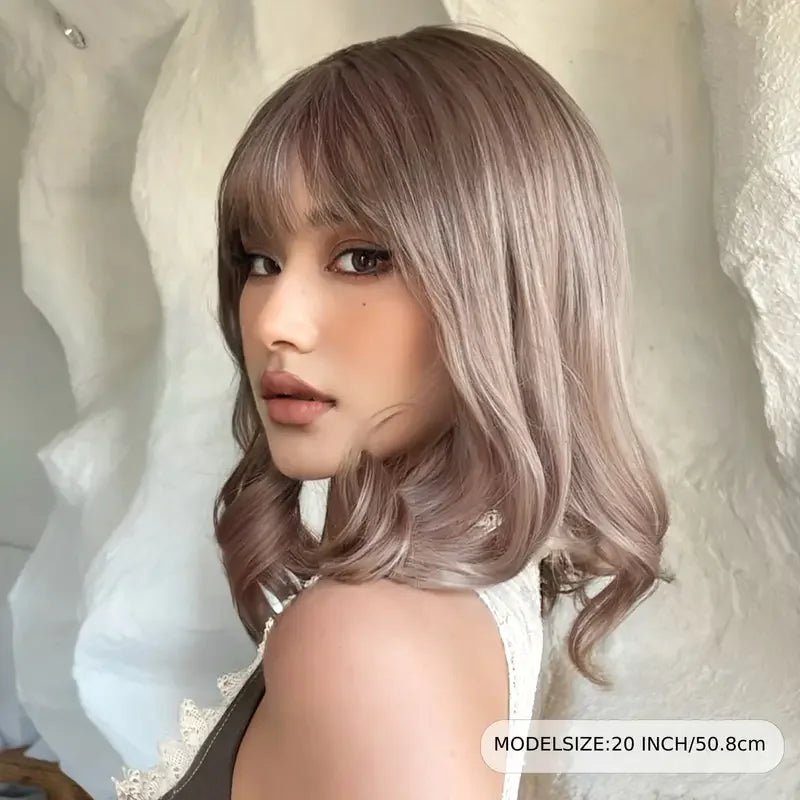 Short Curly Bob Wigs with Bangs - HairNjoy