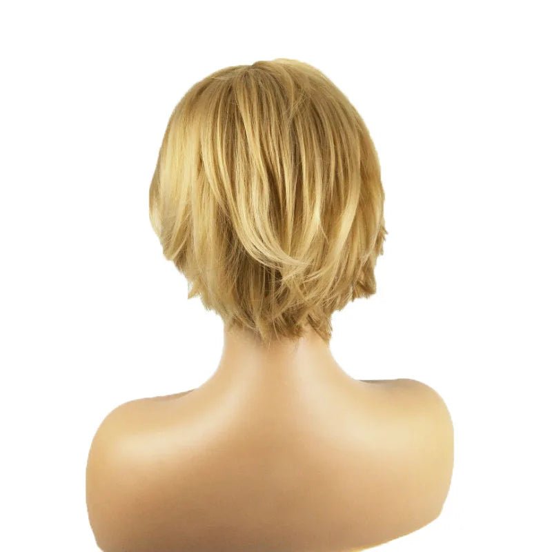 Short Light Blonde Straight Wig - HairNjoy