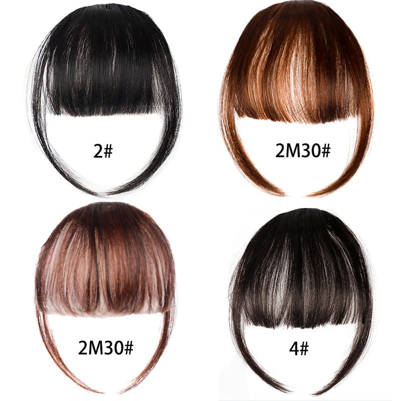 Short Straight Fringe Hairpiece Clip - In Air Bangs - HairNjoy