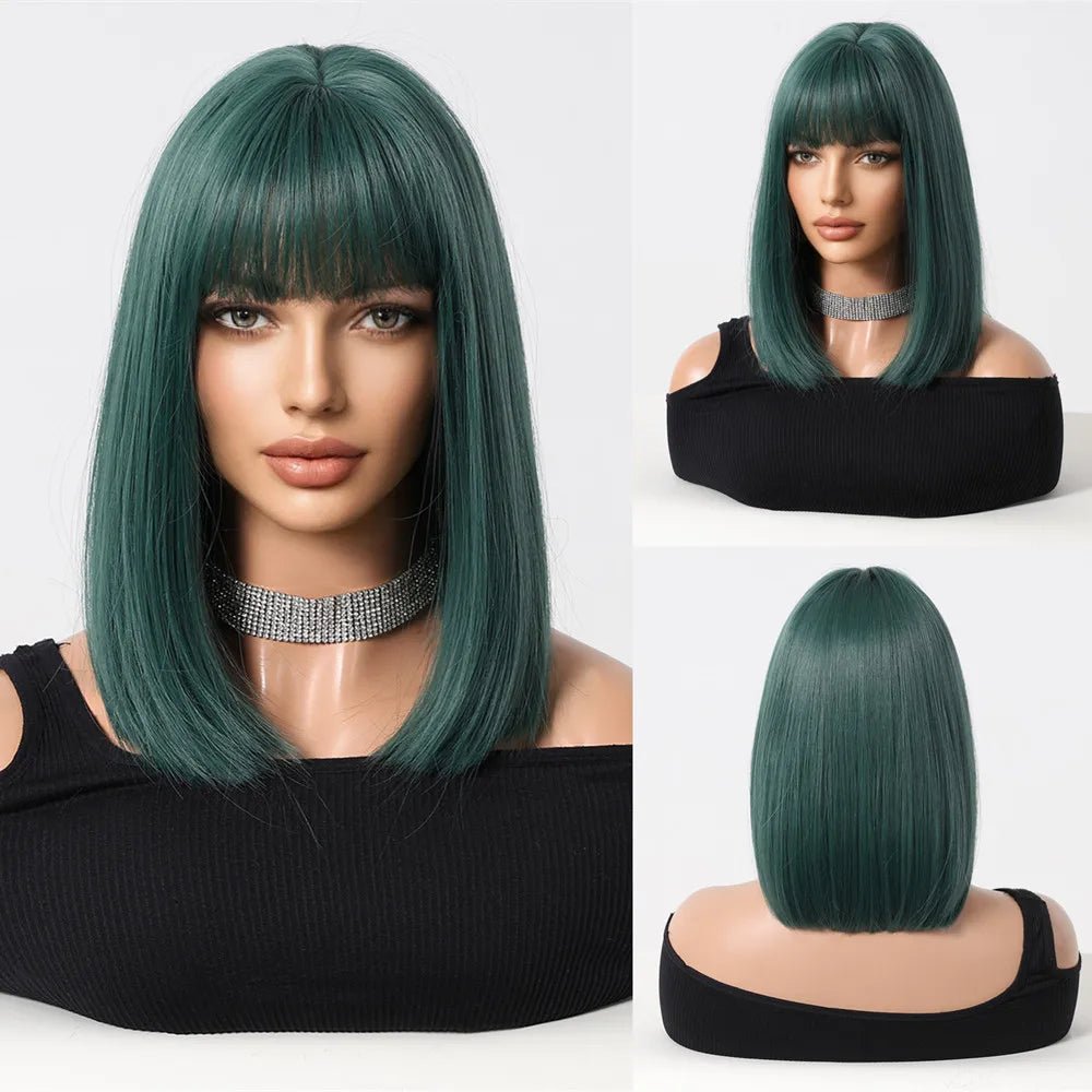 Short Straight Heat - Resistant Synthetic Wig - HairNjoy