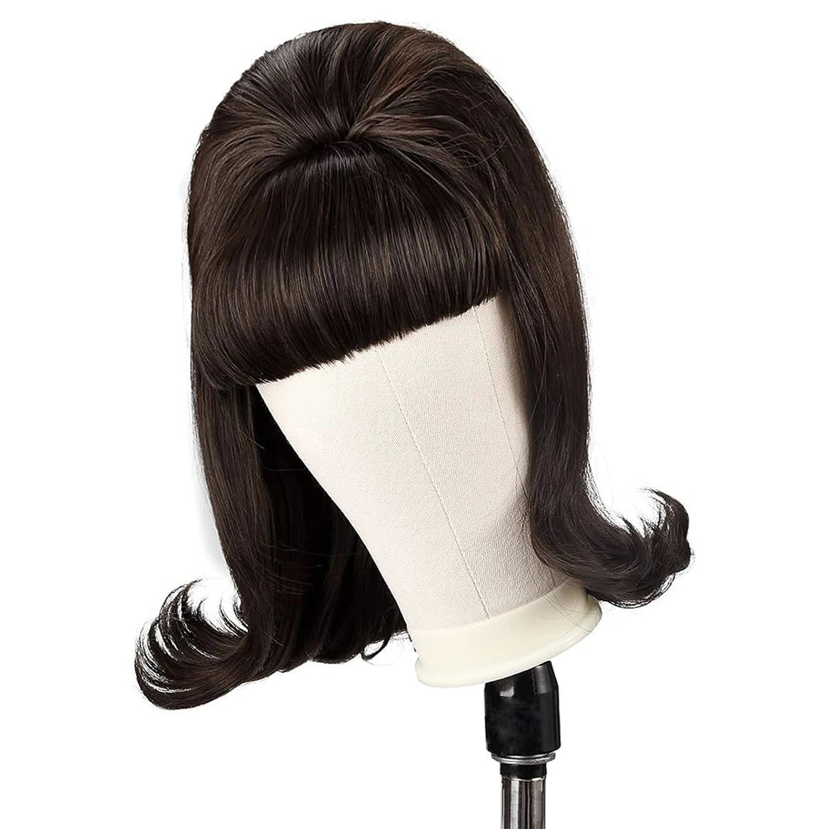 Short Wavy Wig with Flat Bangs - HairNjoy