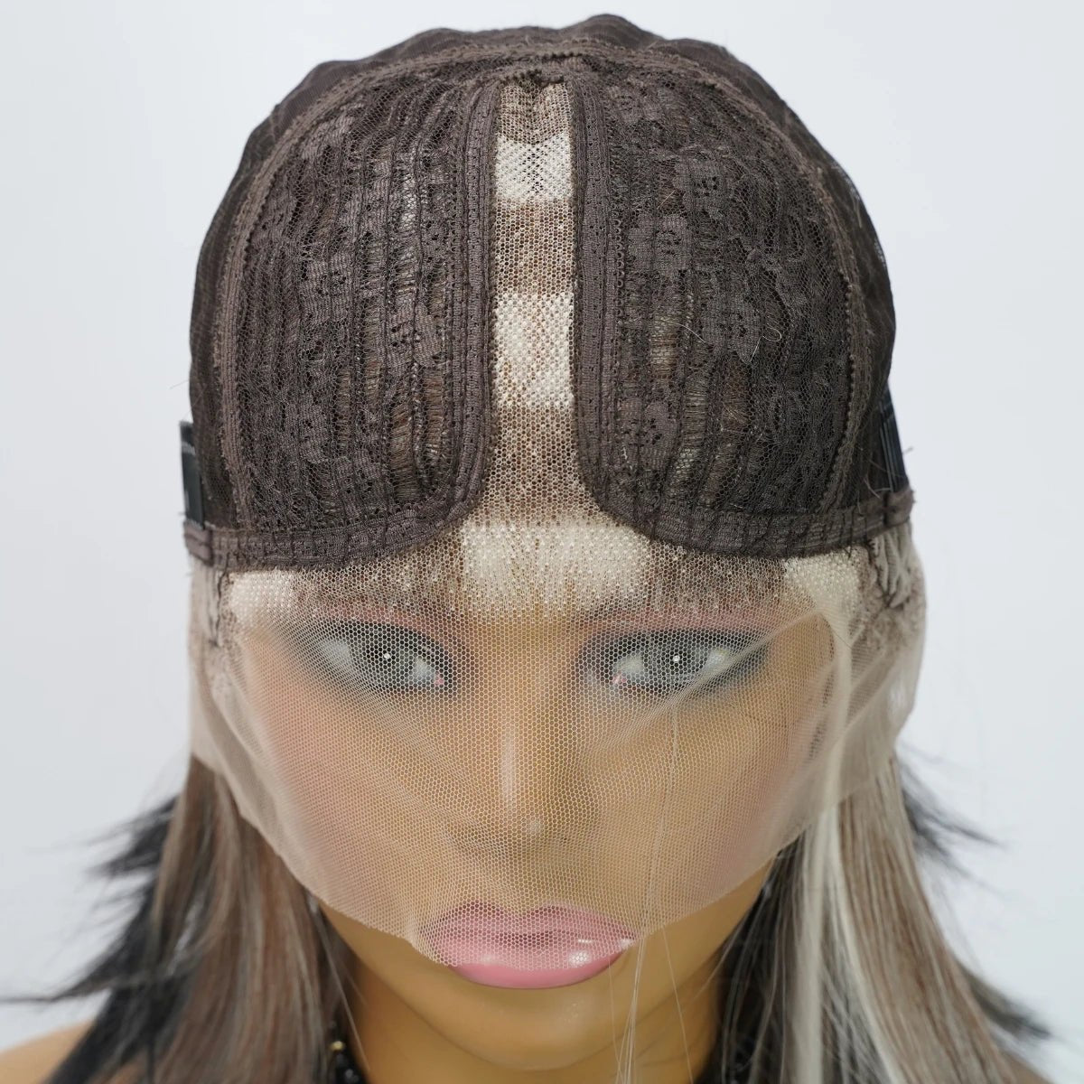 Silver and Brown Lace Front Wig - HairNjoy