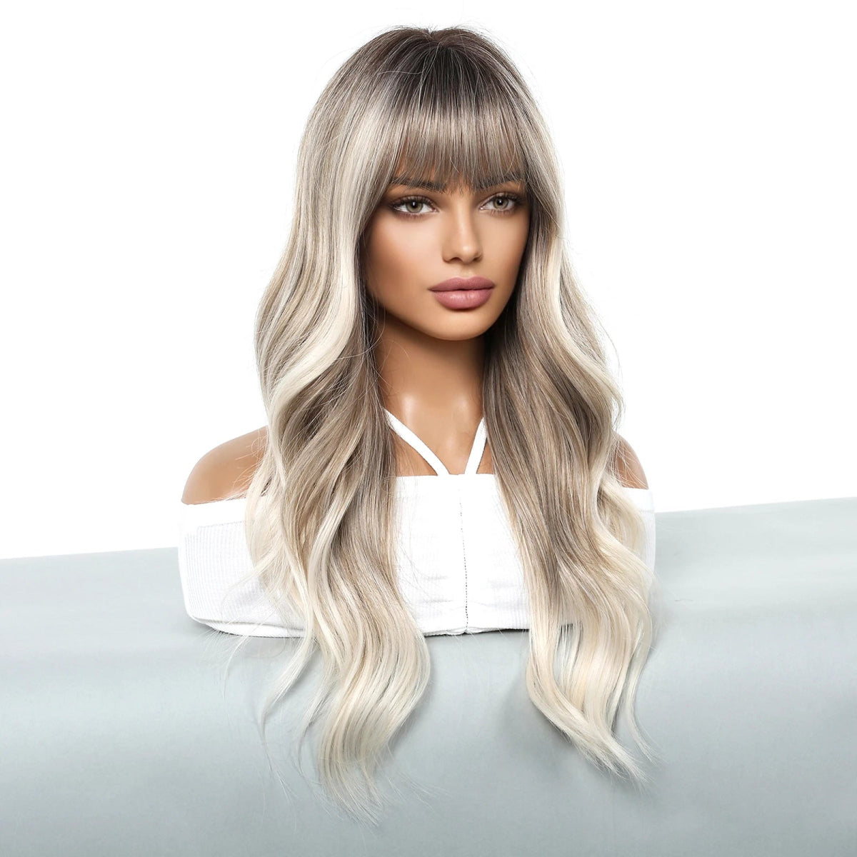 Silver Gray Gradient Lace Front Wig - HairNjoy