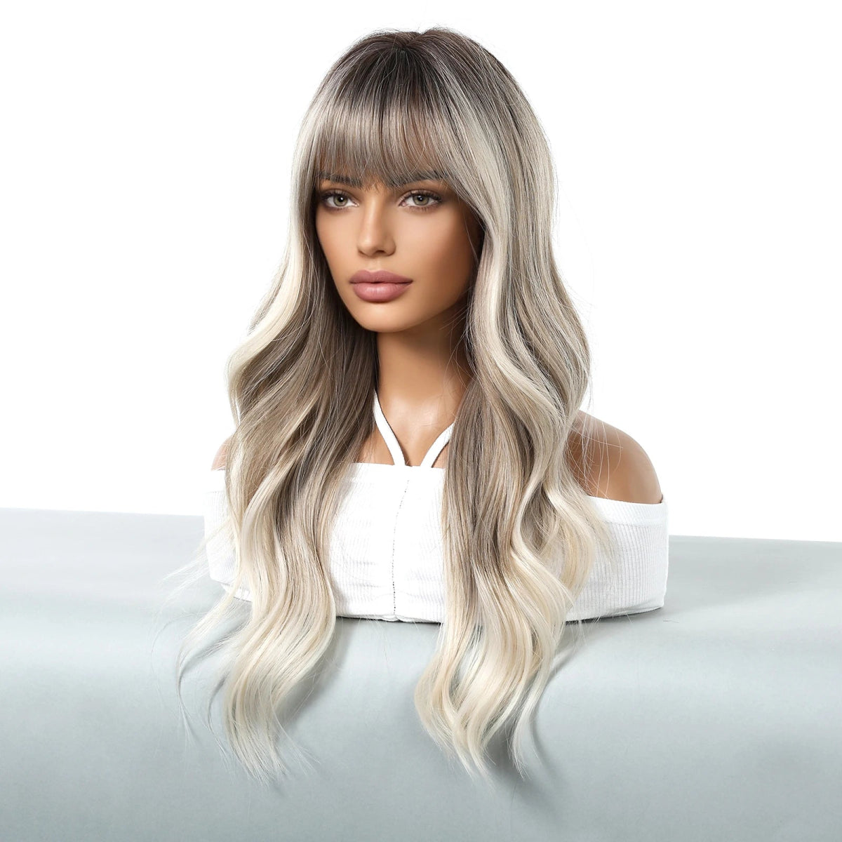Silver Gray Gradient Lace Front Wig - HairNjoy