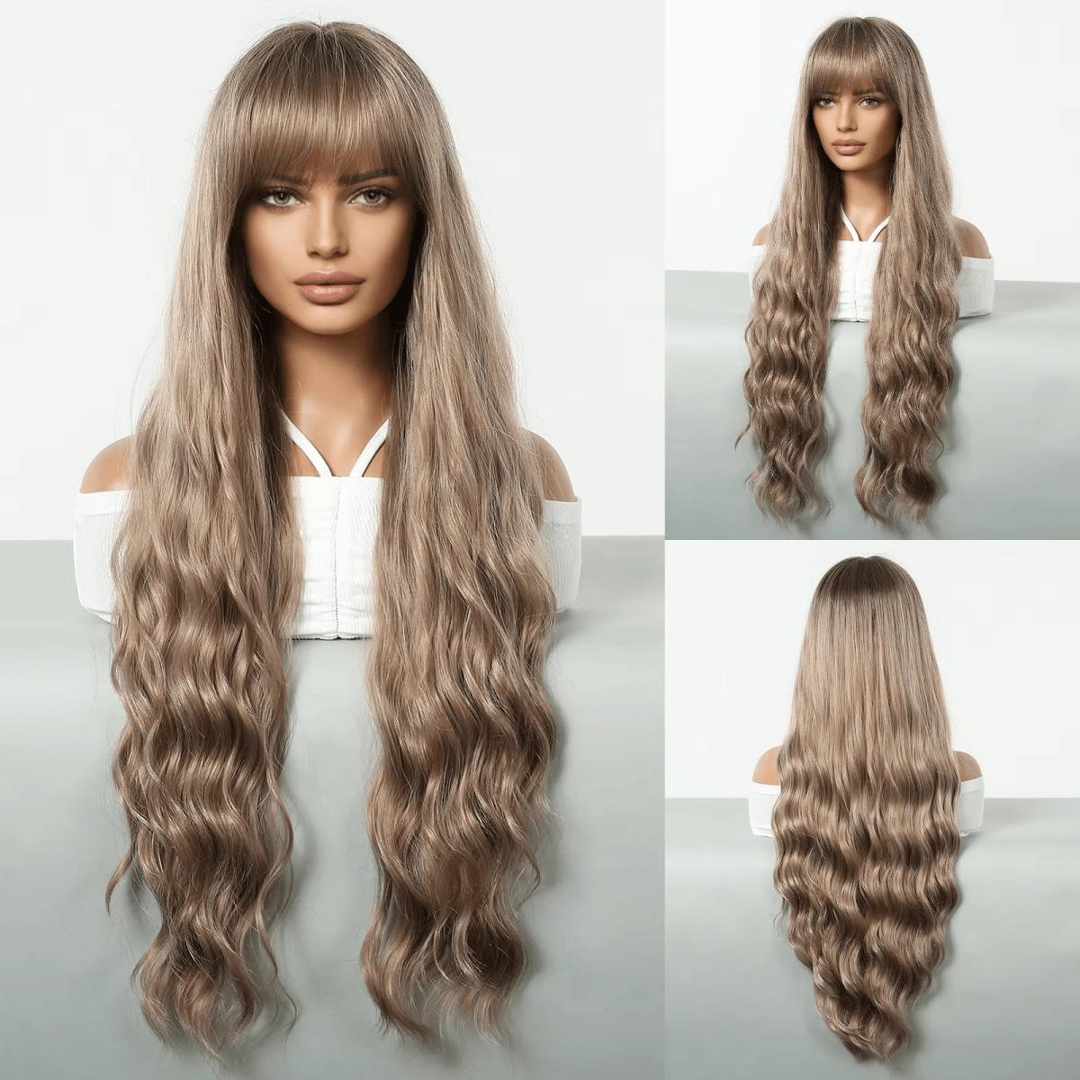 Silver Gray Gradient Lace Front Wig - HairNjoy