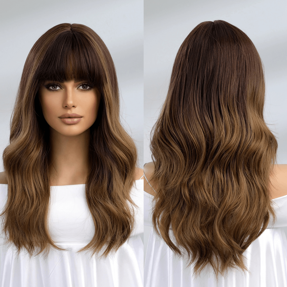 Silver Gray Gradient Lace Front Wig - HairNjoy