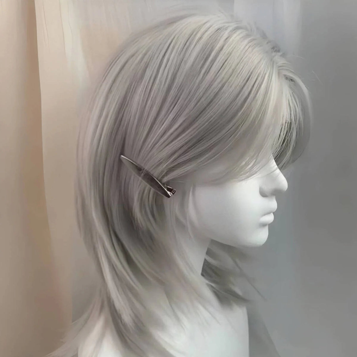 Silver Grey Short Curly Lace Front Wig - HairNjoy