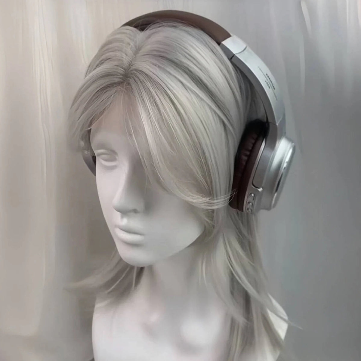 Silver Grey Short Curly Lace Front Wig - HairNjoy