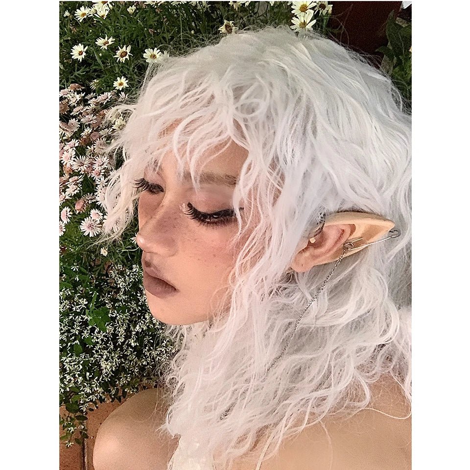 Stylish White Synthetic Wigs - HairNjoy