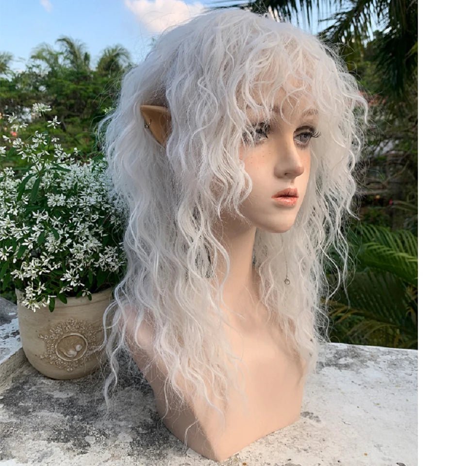 Stylish White Synthetic Wigs - HairNjoy