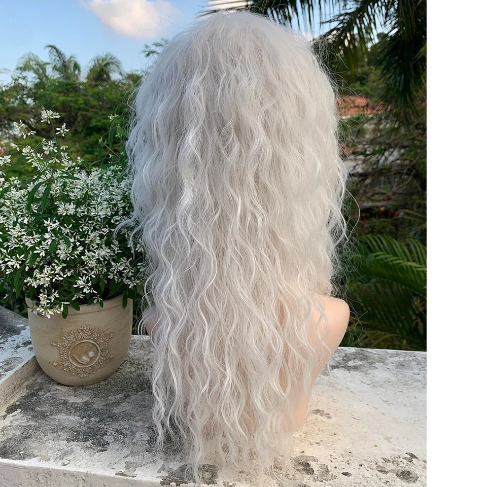 Stylish White Synthetic Wigs - HairNjoy