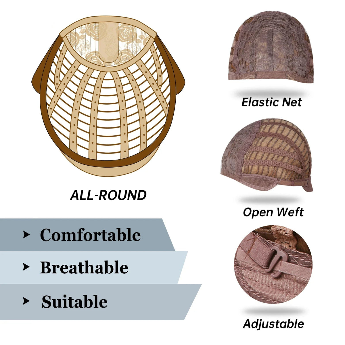 Synthetic Silver Black Wavy Wig with Bangs - HairNjoy