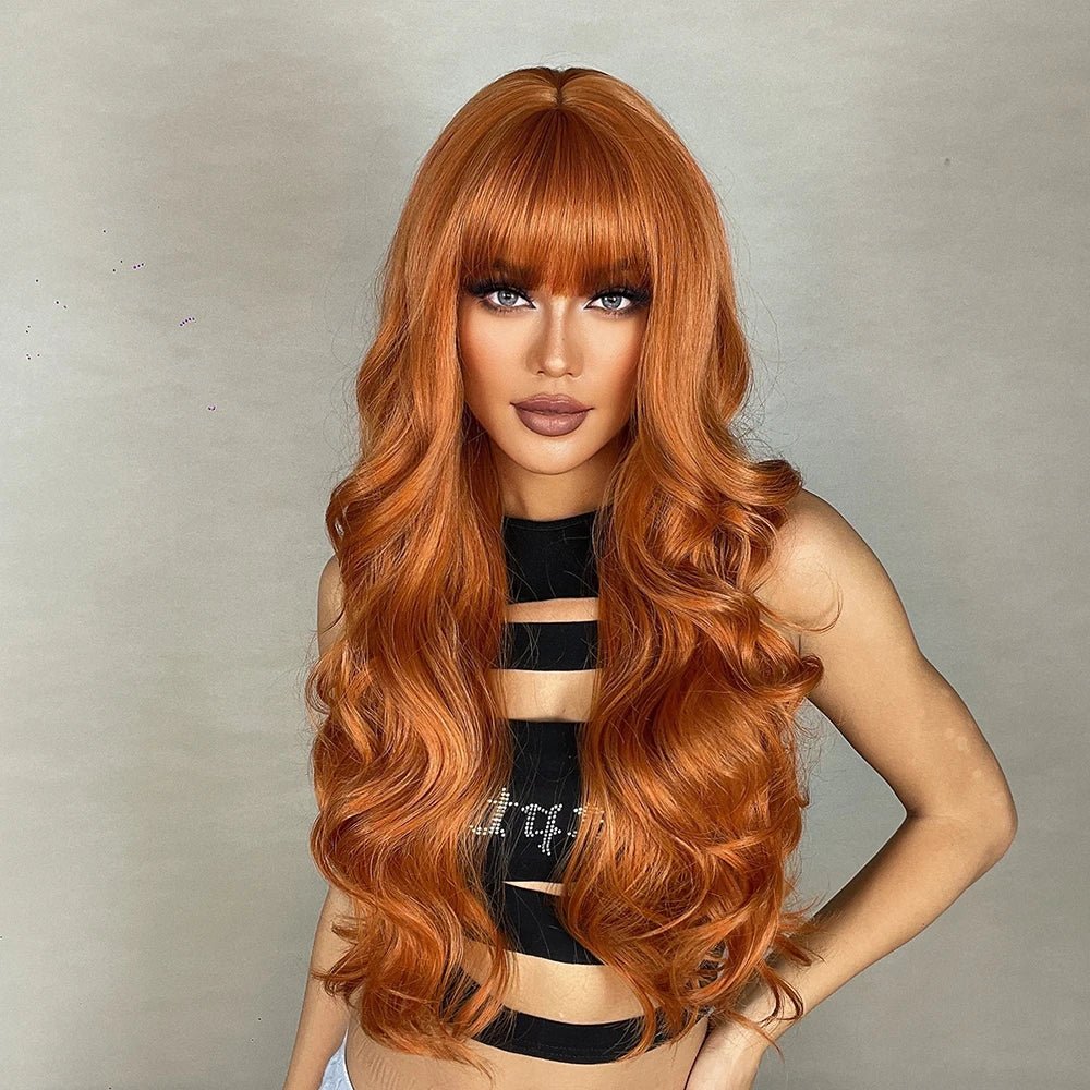 Vibrant Ginger Orange Synthetic Wigs - HairNjoy