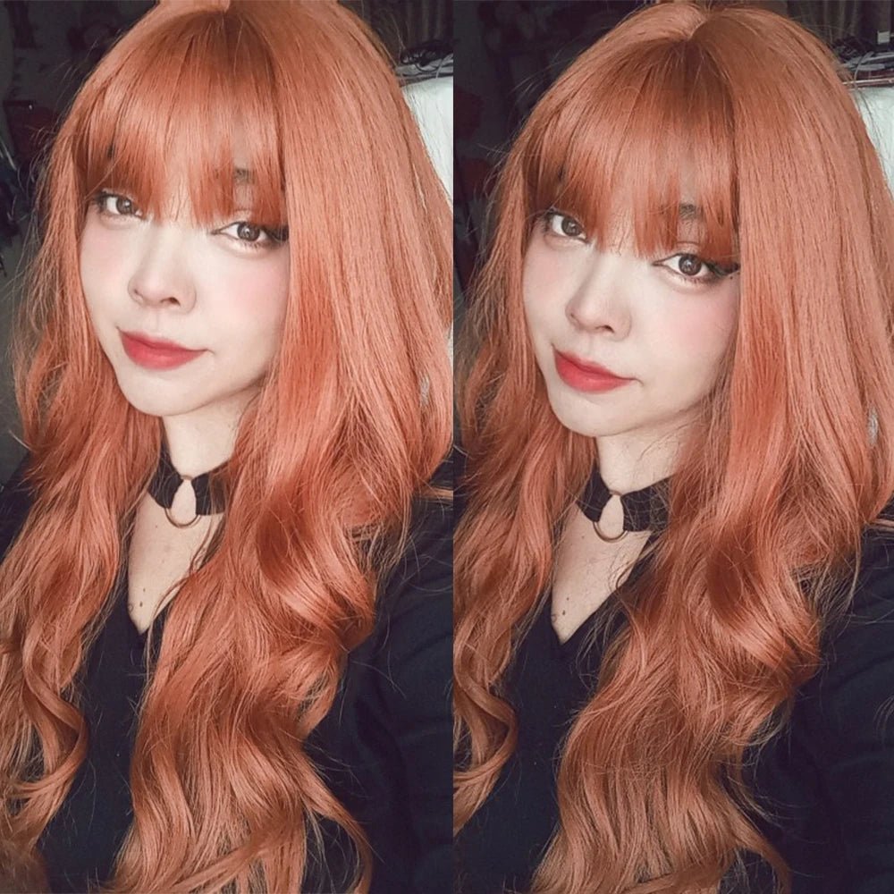 Vibrant Ginger Orange Synthetic Wigs - HairNjoy