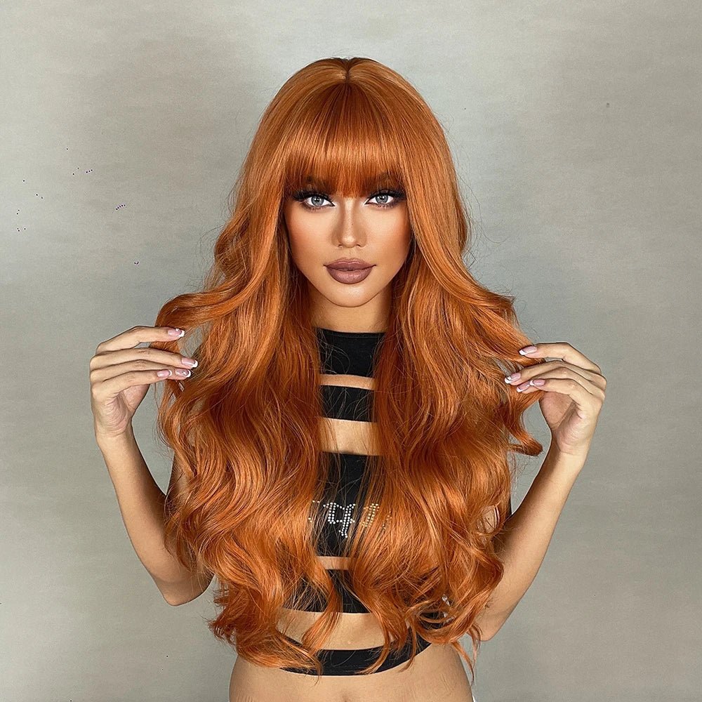 Vibrant Ginger Orange Synthetic Wigs - HairNjoy