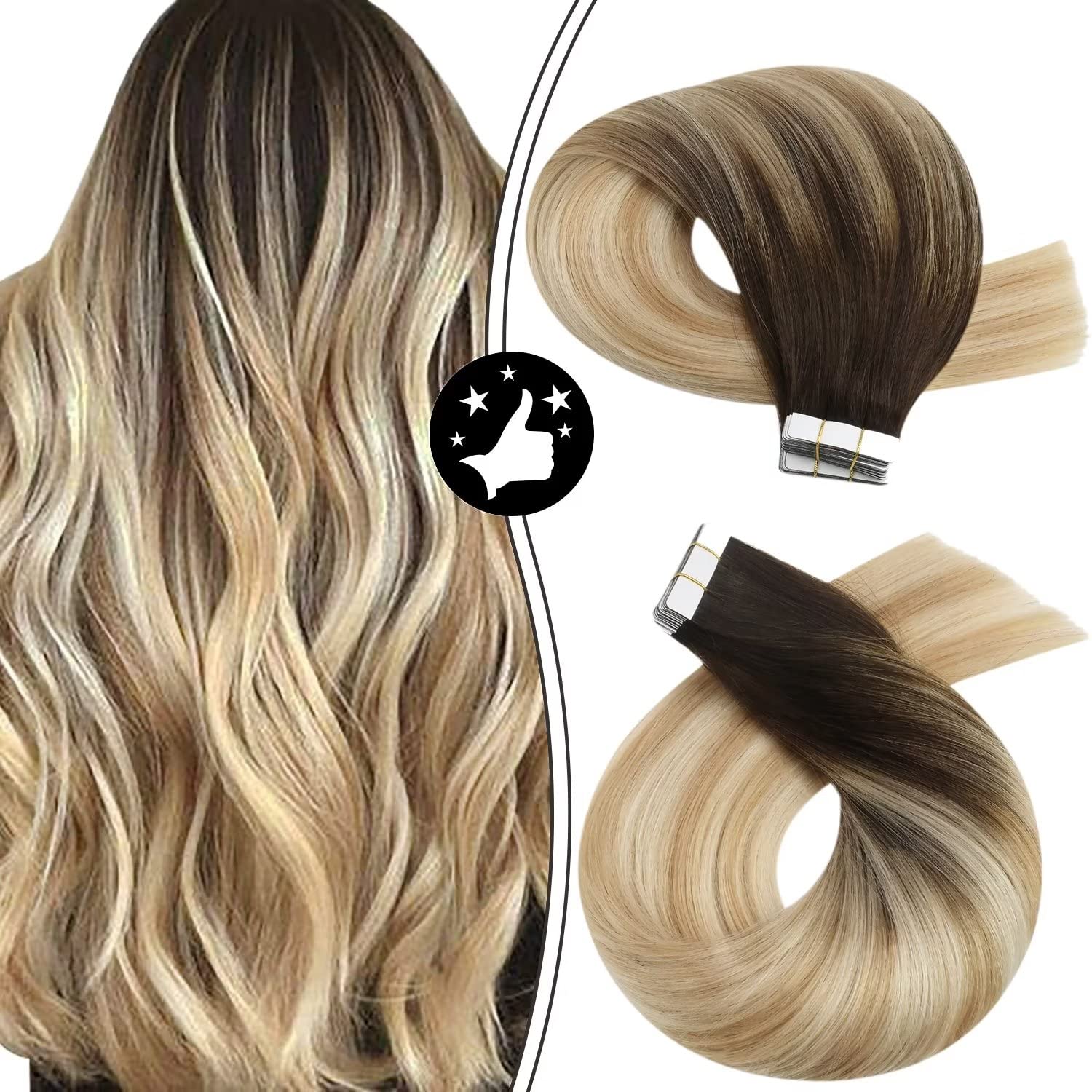 100% Remy Human Hair Invisible Seamless Tape in Extensions - HairNjoy
