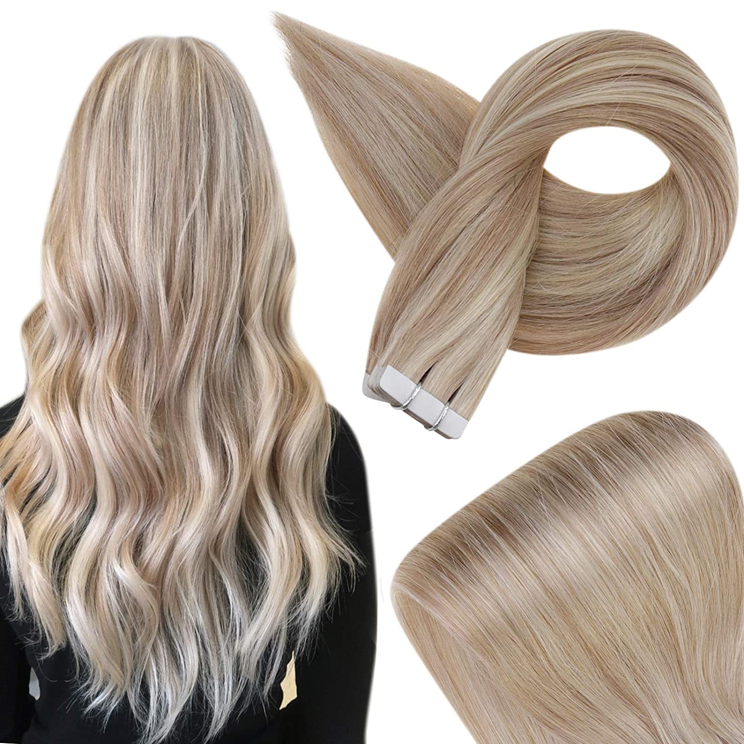 100% Remy Human Hair Invisible Silky Tape in Extensions - HairNjoy