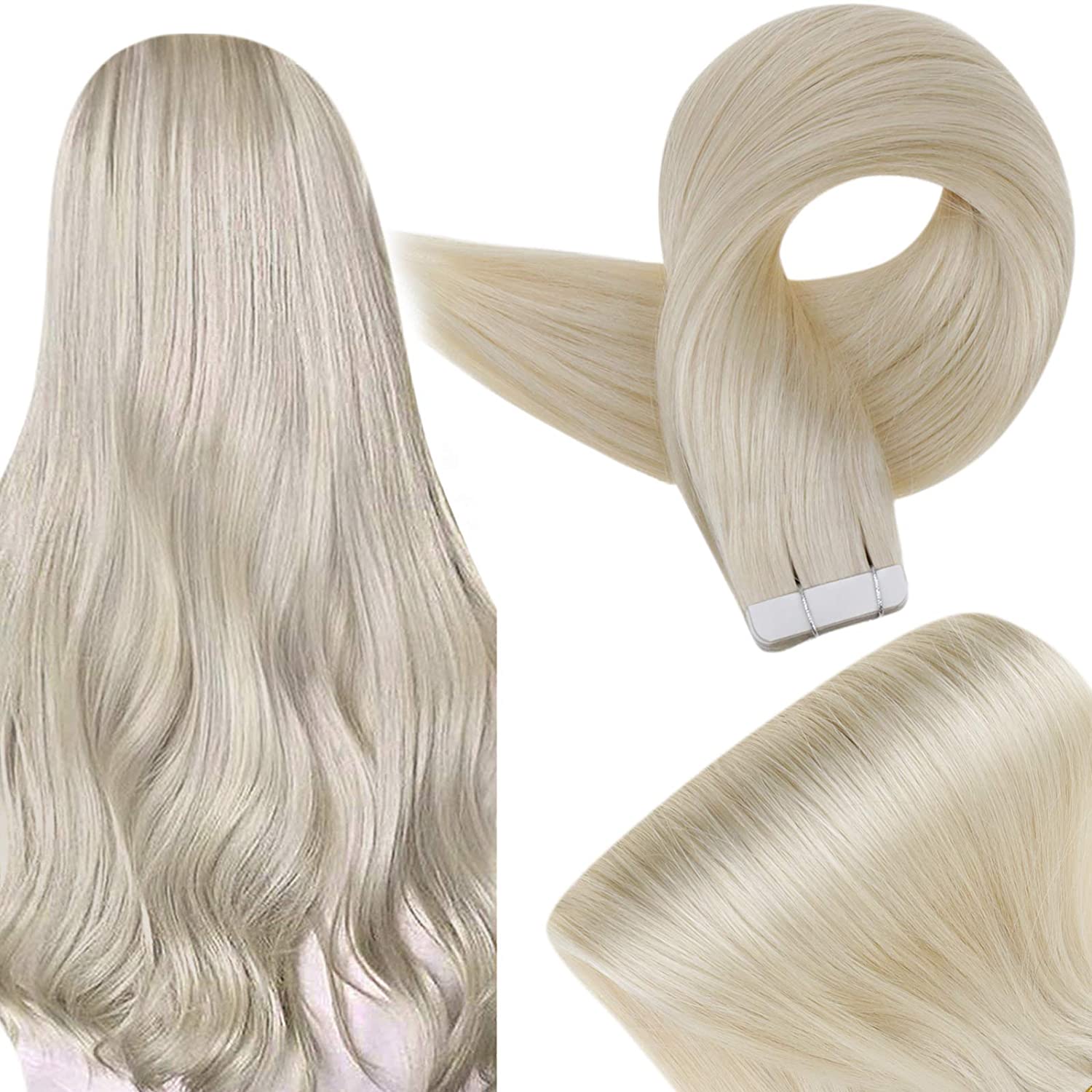100% Remy Human Hair Invisible Silky Tape in Extensions - HairNjoy