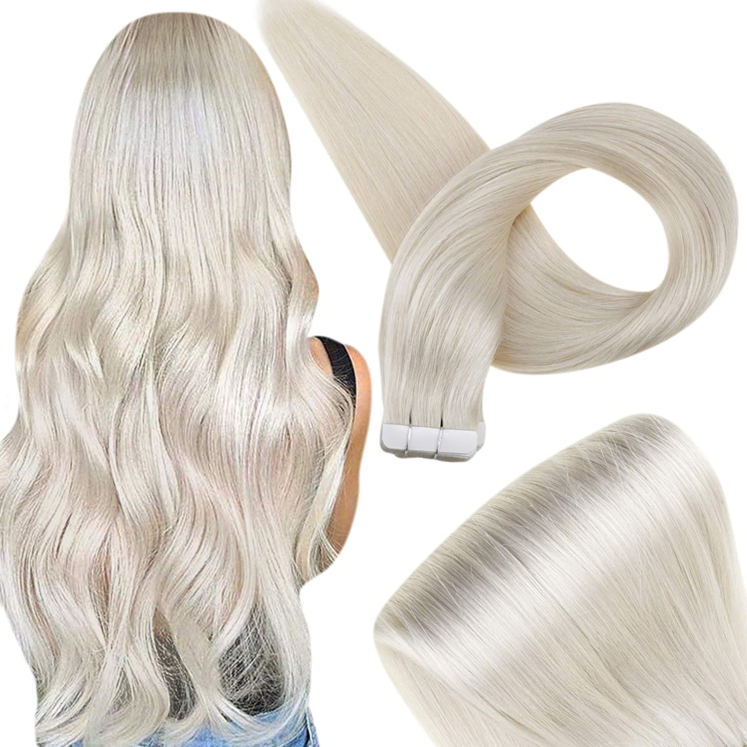 100% Remy Human Hair Invisible Silky Tape in Extensions - HairNjoy