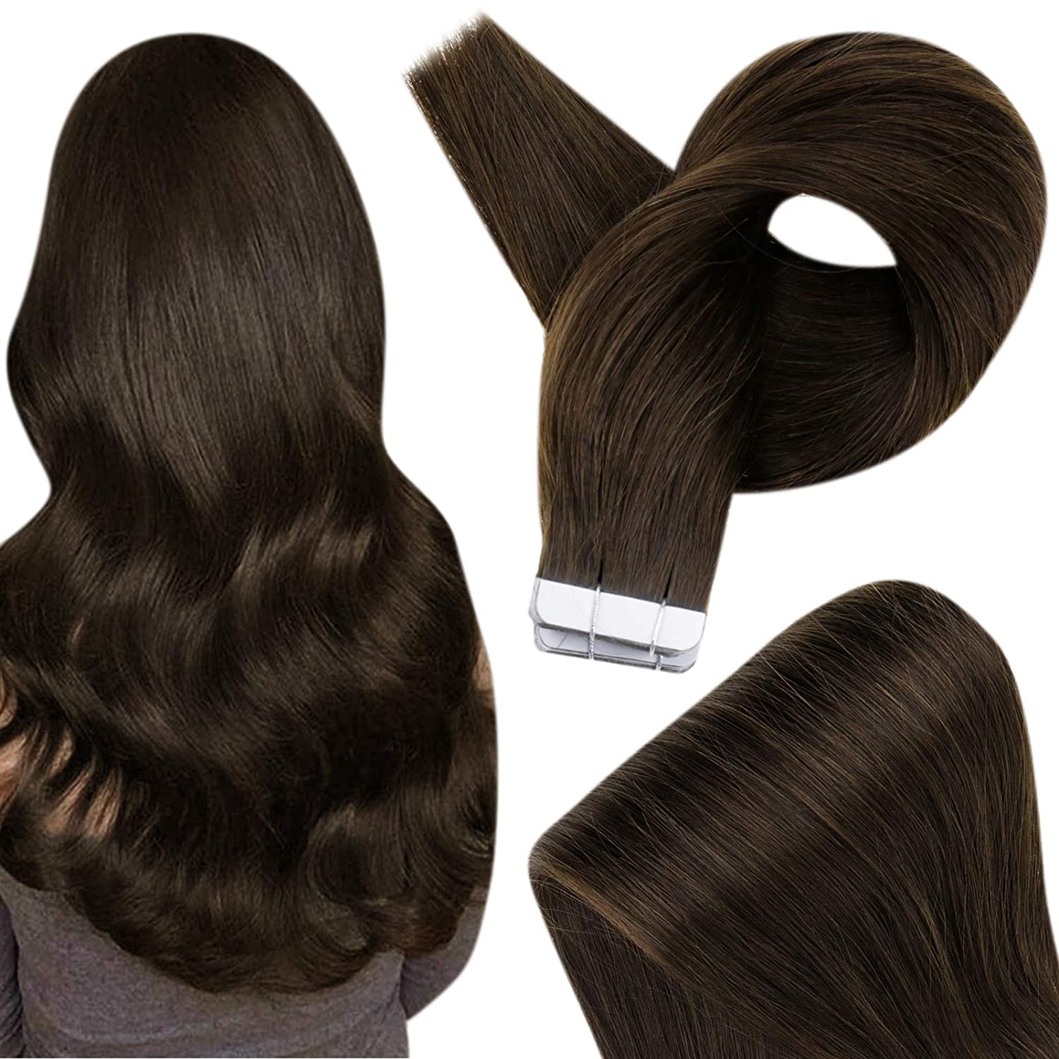 100% Remy Human Hair Invisible Silky Tape in Extensions - HairNjoy