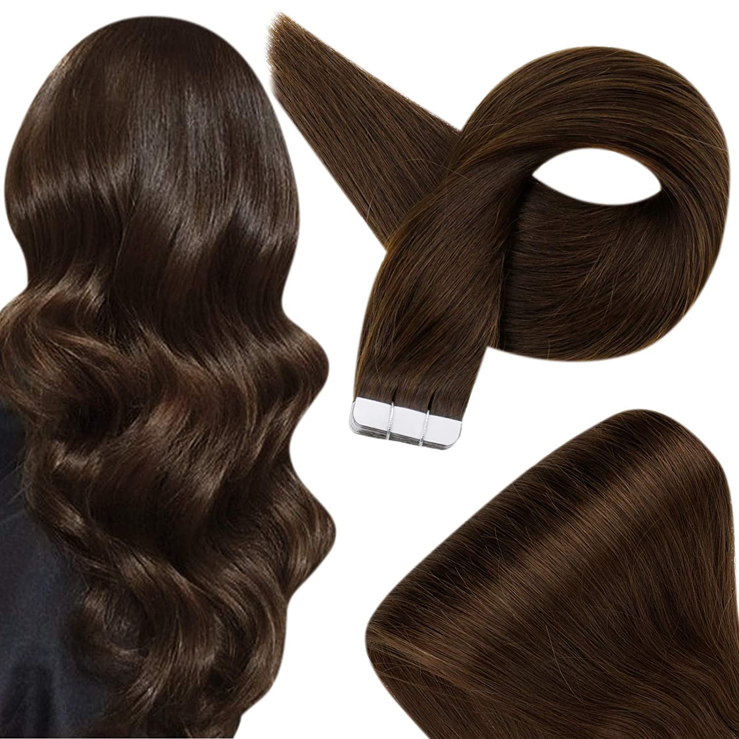 100% Remy Human Hair Invisible Silky Tape in Extensions - HairNjoy